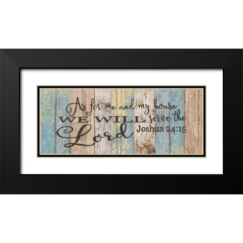 Serve The Lord Black Modern Wood Framed Art Print with Double Matting by Tava Studios