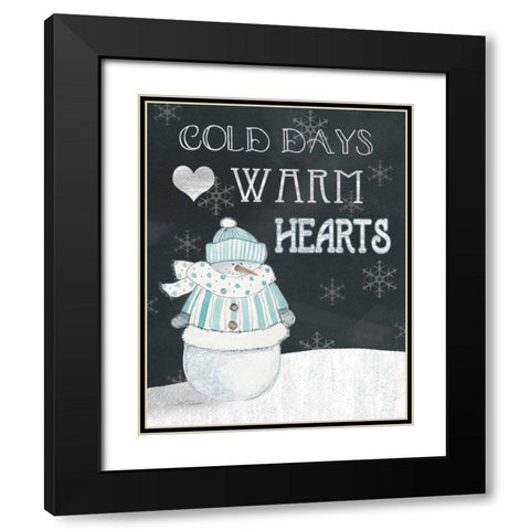 Cold Days Warm Black Modern Wood Framed Art Print with Double Matting by Robinson, Carol