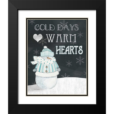 Cold Days Warm Black Modern Wood Framed Art Print with Double Matting by Robinson, Carol