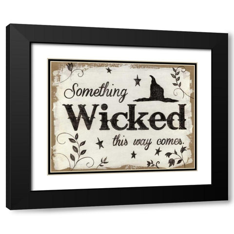 Something Wicked Black Modern Wood Framed Art Print with Double Matting by Tava, Janet