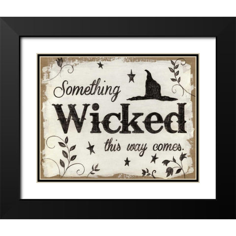 Something Wicked Black Modern Wood Framed Art Print with Double Matting by Tava, Janet