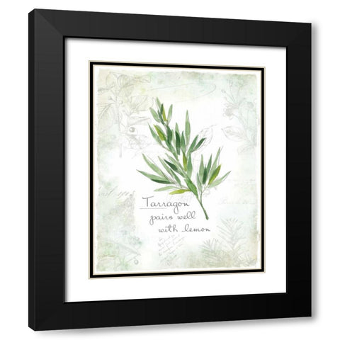 Fresh Tarragon Black Modern Wood Framed Art Print with Double Matting by Robinson, Carol