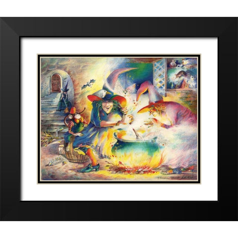 Witches Brew Black Modern Wood Framed Art Print with Double Matting by Troise Heidel, Theresa