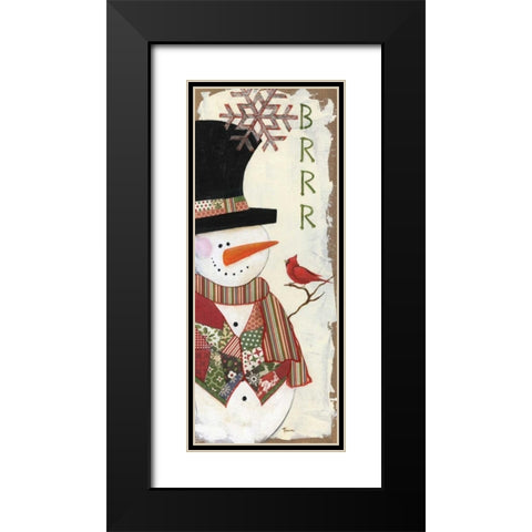Brrrr Black Modern Wood Framed Art Print with Double Matting by Tava Studios
