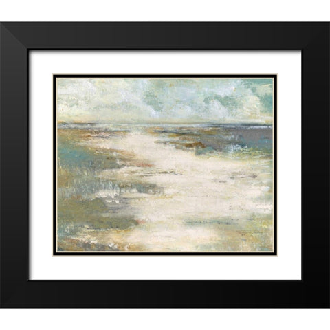 Misty Coast Black Modern Wood Framed Art Print with Double Matting by Tava Studios
