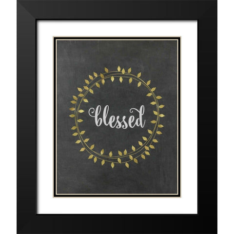 Blessed Black Modern Wood Framed Art Print with Double Matting by Murray, Amanda