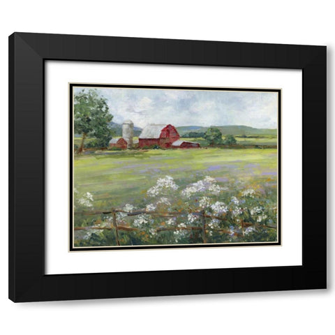 Summer at the Farm Black Modern Wood Framed Art Print with Double Matting by Swatland, Sally