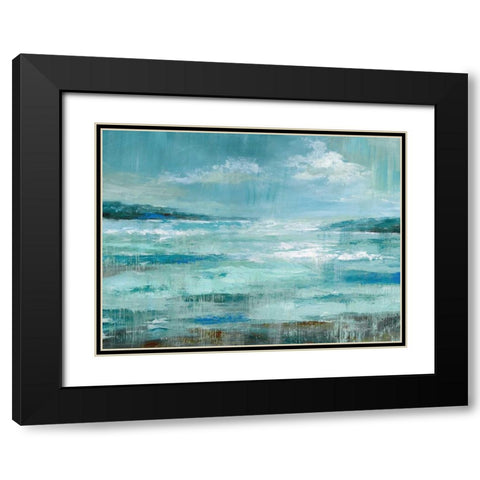 Isle Inlet Black Modern Wood Framed Art Print with Double Matting by Nan