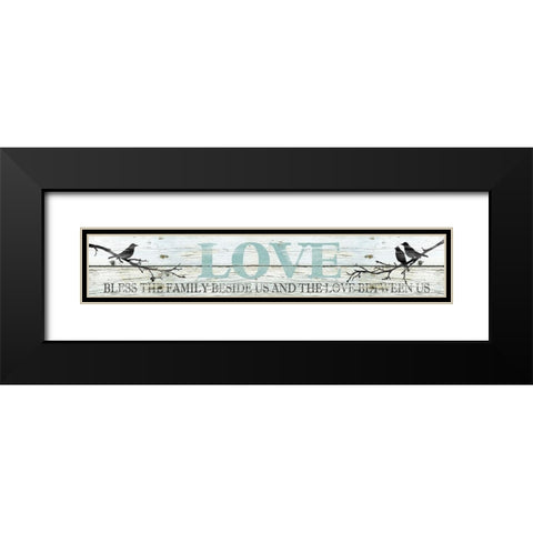 Shiplap - Love Black Modern Wood Framed Art Print with Double Matting by Robinson, Carol