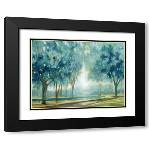 Ombre Afternoon Black Modern Wood Framed Art Print with Double Matting by Nan