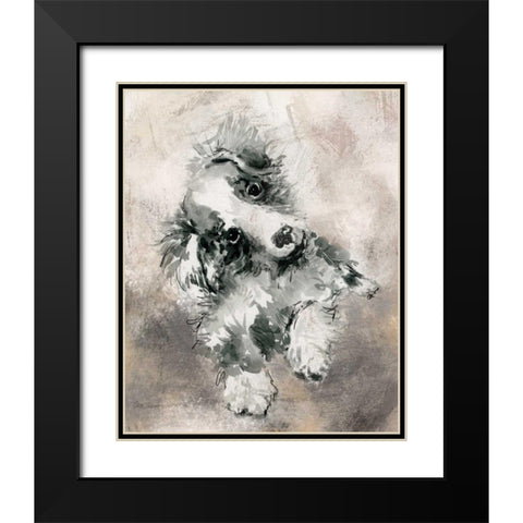 Sketchy Study Black Modern Wood Framed Art Print with Double Matting by Robinson, Carol