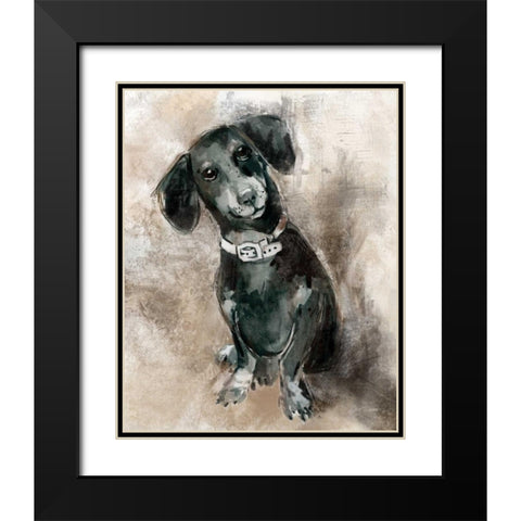 Sketchy Study Black Modern Wood Framed Art Print with Double Matting by Robinson, Carol