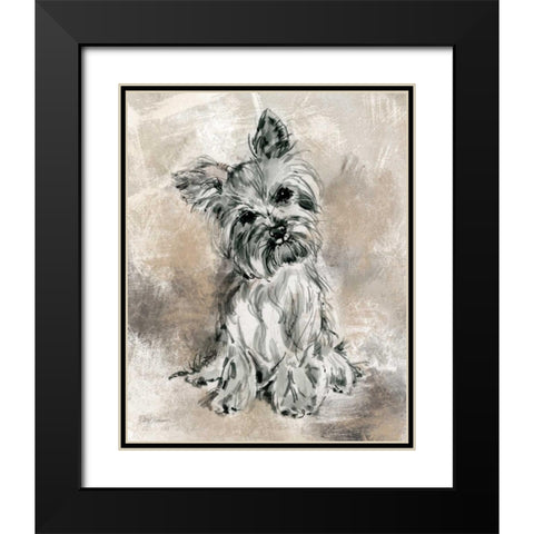Sketchy Study Black Modern Wood Framed Art Print with Double Matting by Robinson, Carol