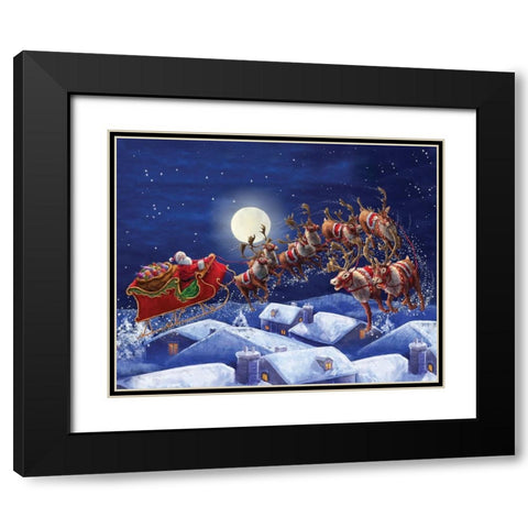 Rooftop Ride Black Modern Wood Framed Art Print with Double Matting by Corti, Marcello