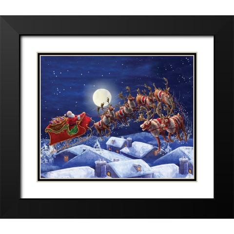 Rooftop Ride Black Modern Wood Framed Art Print with Double Matting by Corti, Marcello