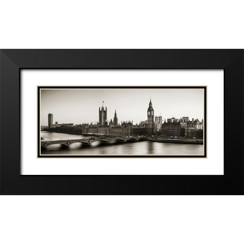 City In Motion Black Modern Wood Framed Art Print with Double Matting by Delimont, Danita