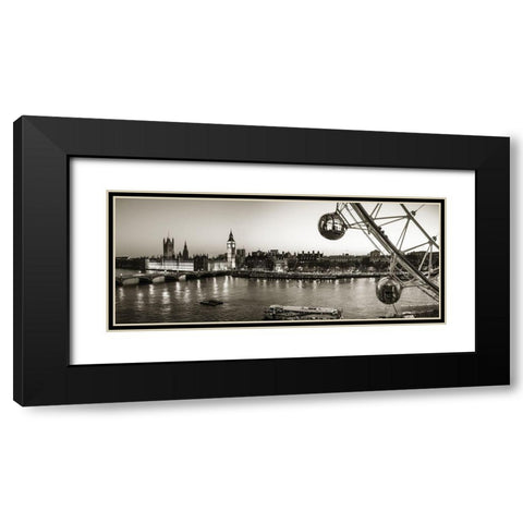 Eyes Over Thames Black Modern Wood Framed Art Print with Double Matting by Delimont, Danita