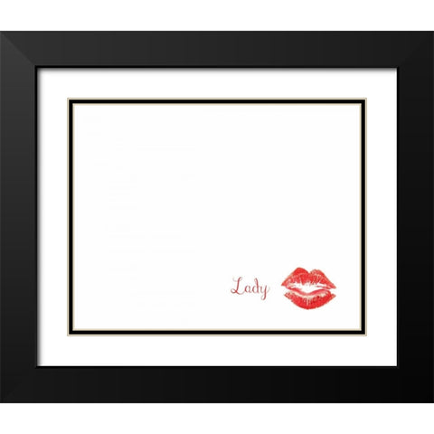 Gentleman And Lady Black Modern Wood Framed Art Print with Double Matting by CAD Designs