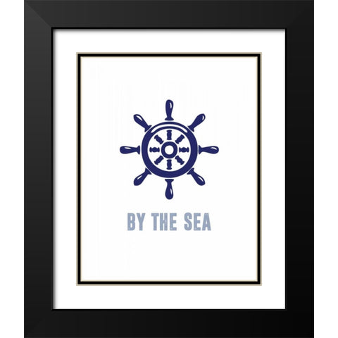 Meet Me By The Black Modern Wood Framed Art Print with Double Matting by CAD Designs