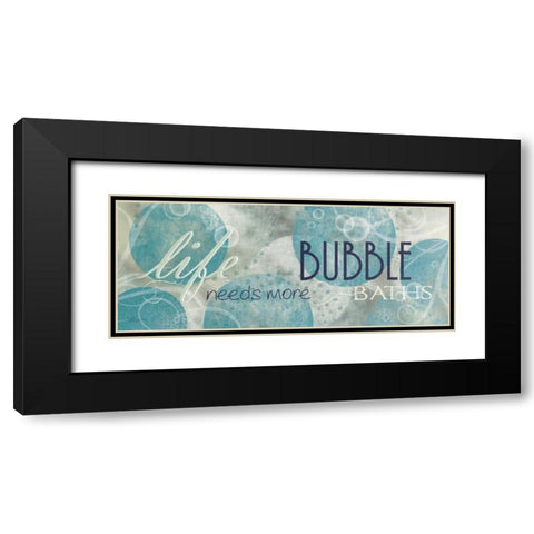 Bubble Bath I Black Modern Wood Framed Art Print with Double Matting by Craven, Katrina
