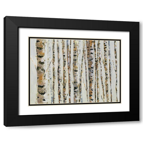 Sparkle Birch Black Modern Wood Framed Art Print with Double Matting by Craven, Katrina