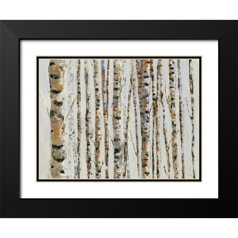 Sparkle Birch Black Modern Wood Framed Art Print with Double Matting by Craven, Katrina