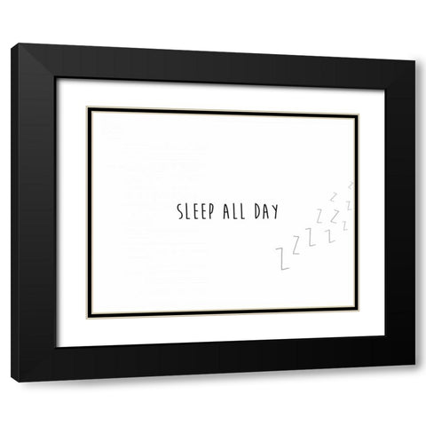 Dance All Night I Black Modern Wood Framed Art Print with Double Matting by CAD Designs