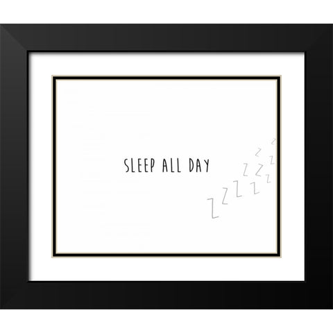 Dance All Night I Black Modern Wood Framed Art Print with Double Matting by CAD Designs