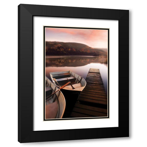Lee- Rowboats at Black Modern Wood Framed Art Print with Double Matting by Delimont, Danita