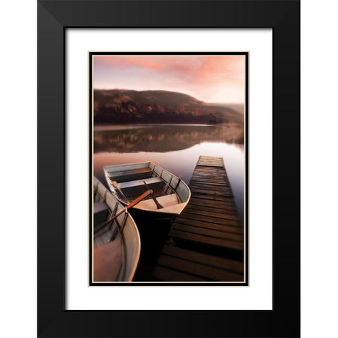 Lee- Rowboats at Black Modern Wood Framed Art Print with Double Matting by Delimont, Danita