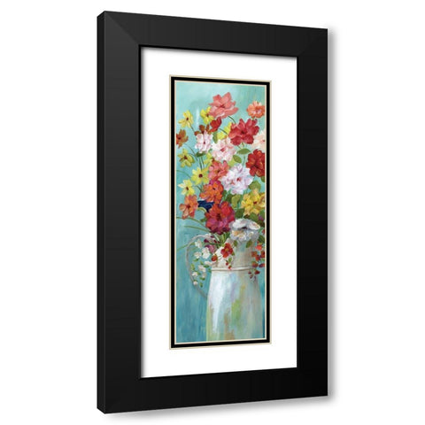 Country Bouquet I Black Modern Wood Framed Art Print with Double Matting by Nan