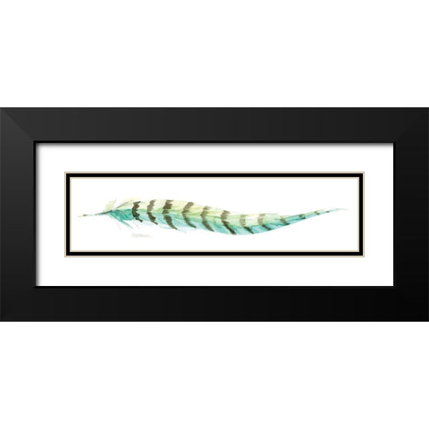 Tail Feather II Black Modern Wood Framed Art Print with Double Matting by Robinson, Carol