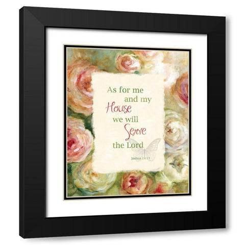 Garden Scriptures II Black Modern Wood Framed Art Print with Double Matting by Robinson, Carol