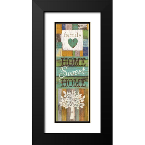 Sweet Home Family Tree Black Modern Wood Framed Art Print with Double Matting by Tava Studios