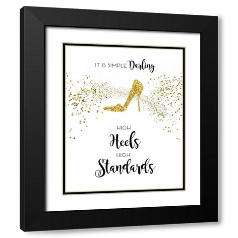 High Heels, High Black Modern Wood Framed Art Print with Double Matting by CAD Designs