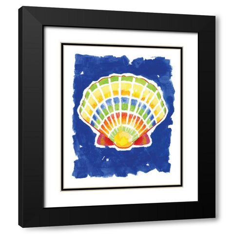 Bright Shell Black Modern Wood Framed Art Print with Double Matting by Nan