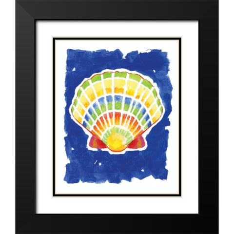 Bright Shell Black Modern Wood Framed Art Print with Double Matting by Nan