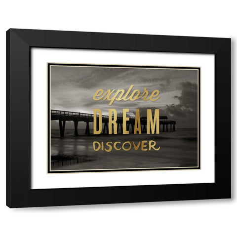 Explore, Dream, Black Modern Wood Framed Art Print with Double Matting by Delimont, Danita