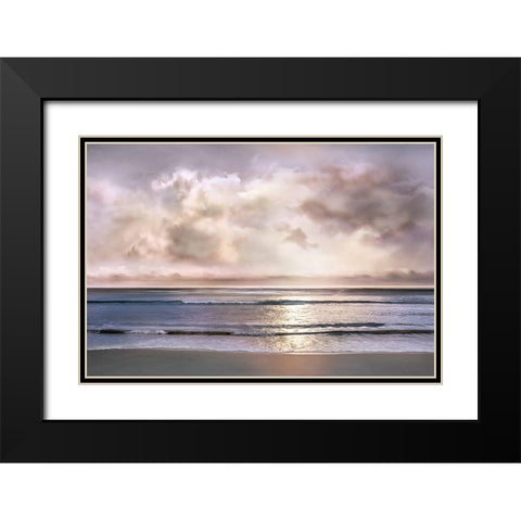 Velvet Beach Black Modern Wood Framed Art Print with Double Matting by Calascibetta, Mike