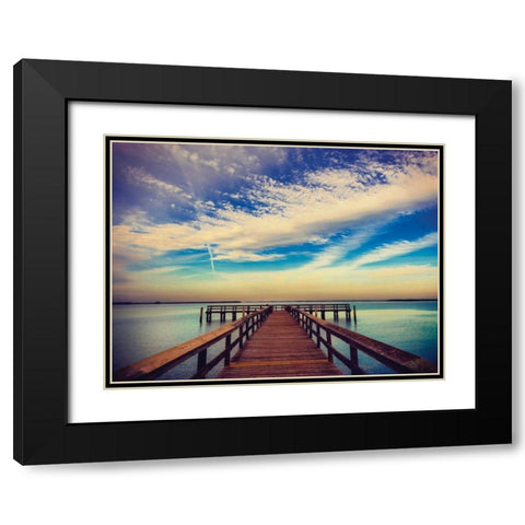 Sunrise Magic Black Modern Wood Framed Art Print with Double Matting by Delimont, Danita