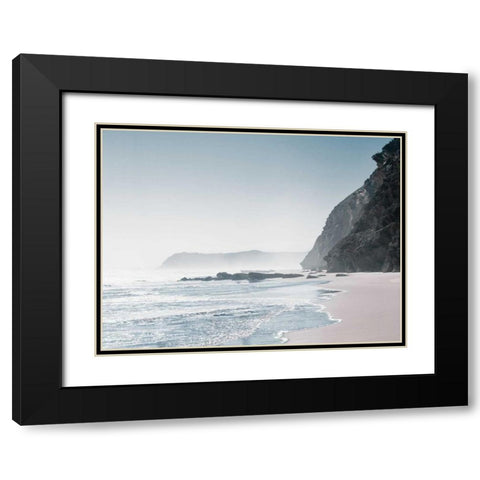 Blue Shore Black Modern Wood Framed Art Print with Double Matting by Delimont, Danita