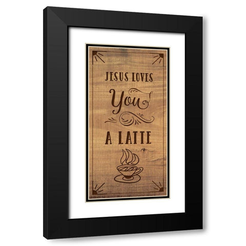 Jesus Loves You A Black Modern Wood Framed Art Print with Double Matting by Murray, Amanda