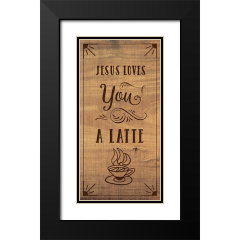 Jesus Loves You A Black Modern Wood Framed Art Print with Double Matting by Murray, Amanda