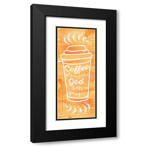 Keeps Me Going Black Modern Wood Framed Art Print with Double Matting by Murray, Amanda