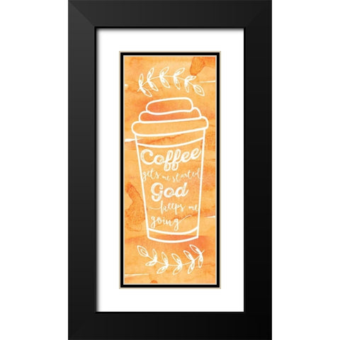 Keeps Me Going Black Modern Wood Framed Art Print with Double Matting by Murray, Amanda