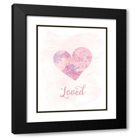 Loved Black Modern Wood Framed Art Print with Double Matting by Murray, Amanda