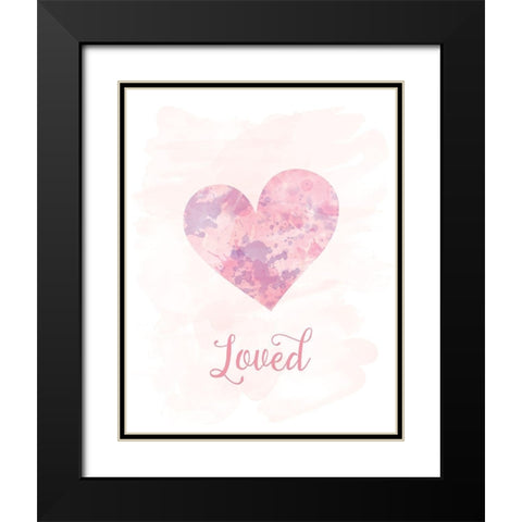 Loved Black Modern Wood Framed Art Print with Double Matting by Murray, Amanda