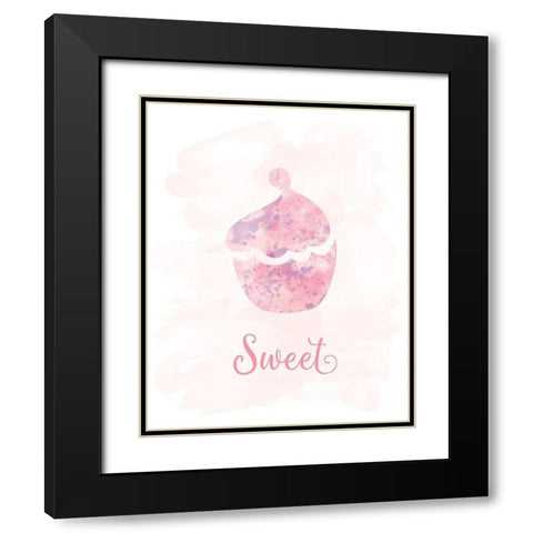 Sweet Black Modern Wood Framed Art Print with Double Matting by Murray, Amanda