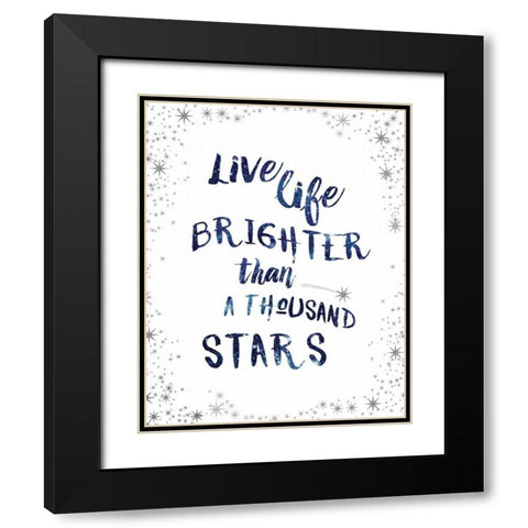 A Thousand Stars Black Modern Wood Framed Art Print with Double Matting by Murray, Amanda