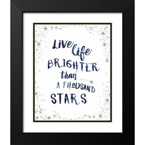A Thousand Stars Black Modern Wood Framed Art Print with Double Matting by Murray, Amanda